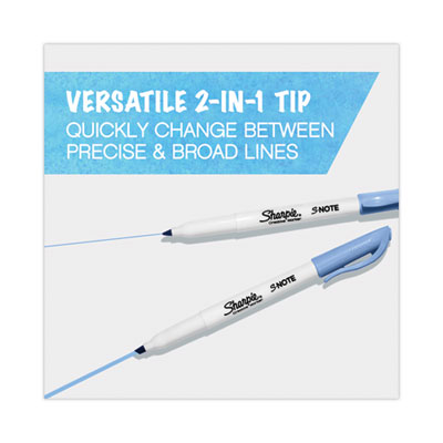 S-Note Creative Markers, Assorted Ink Colors, Bullet/Chisel Tip, Assorted Barrel Colors, 36/Pack