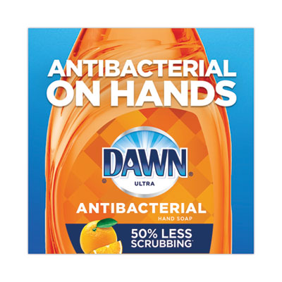 Ultra Antibacterial Dishwashing Liquid, Orange Scent, 38 oz Bottle, 8/Carton