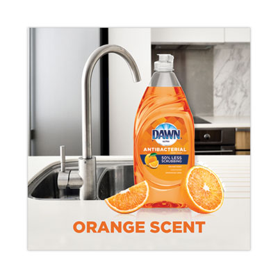 Ultra Antibacterial Dishwashing Liquid, Orange Scent, 38 oz Bottle, 8/Carton