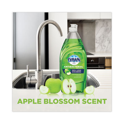 Ultra Antibacterial Dishwashing Liquid, Apple Blossom Scent, 38 oz Bottle, 8/Carton