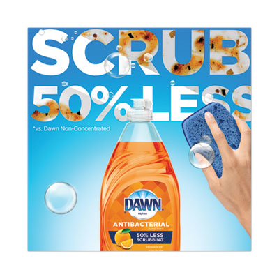 Ultra Antibacterial Dishwashing Liquid, Orange Scent, 38 oz Bottle, 8/Carton