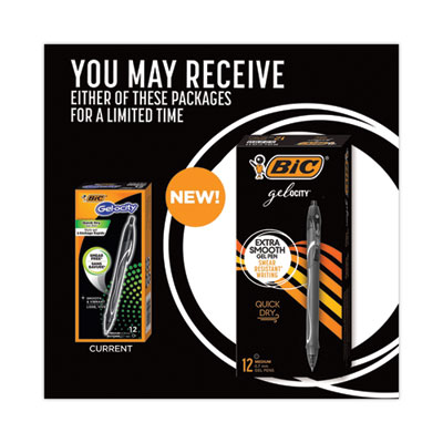 Gel-ocity Quick Dry Gel Pen, Retractable, Medium 0.7 mm, Black Ink, Black Barrel, Dozen