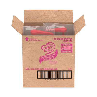 Liquid Creamer Pump Bottle, Salted Caramel Chocolate, 1.5 L Pump Bottle, 2/Carton