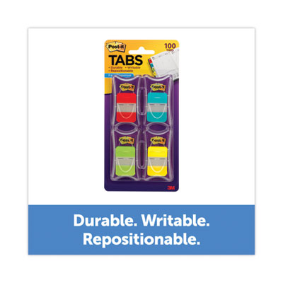 1" Tabs, 1/5-Cut Tabs, Assorted Colors, 1" Wide, 100/Pack MMM686RALY