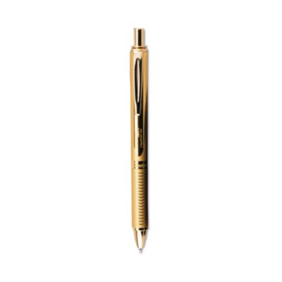 Energel Alloy Gel Pen Retractable Medium 0 7 Mm Black Ink Gold Barrel Sani Chem Cleaning Supplies