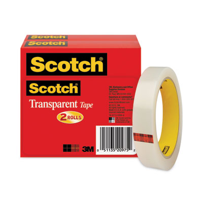 3M Scotch Magic Tape, 3 Core, 3/4 x 2592 - 2 pack