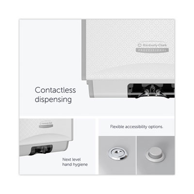 ICON Automatic Soap and Sanitizer Dispenser, 1.2 L, 8.06 x 14.18 x 4.75, White Mosaic