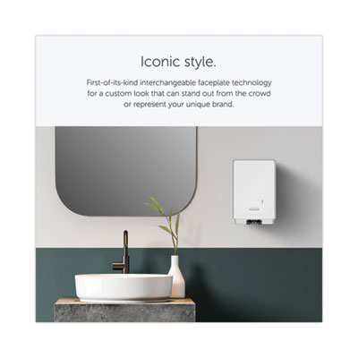 ICON Automatic Soap and Sanitizer Dispenser, 1.2 L, 8.06 x 14.18 x 4.75, White Mosaic