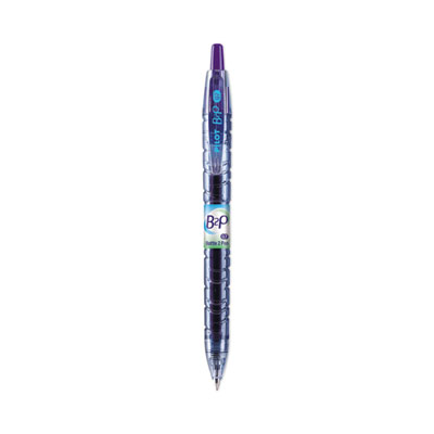 B2P Bottle-2-Pen Recycled Retractable Gel Ink Pens, Purple Ink, .7mm, Dozen PIL31622