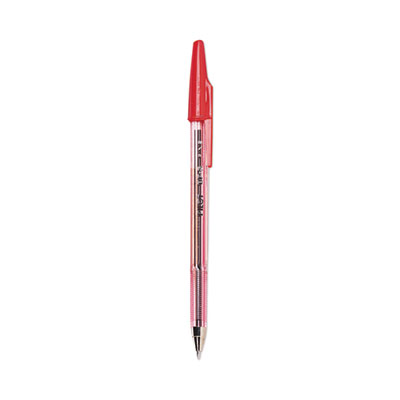 Better Ballpoint Pen, Stick, Fine 0.7 mm, Red Ink, Translucent Red Barrel, Dozen PIL37011