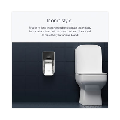 ICON Coreless Standard Roll Toilet Paper Dispenser, 7.18 x 13.37 x 7.06, Black Mosaic