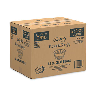 BOWL,64OZ,PLAS,4/63,CLR