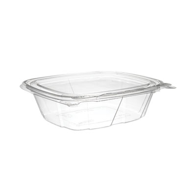 ClearPac SafeSeal Tamper-Resistant/Evident Containers, Flat Lid, 12 oz, Clear, Plastic, 100/Bag, 2 Bags/Carton