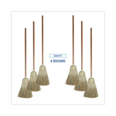 Corn/Fiber Brooms, Corn/Synthetic Fiber Bristles, 60