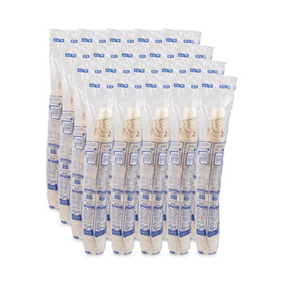 Symphony Design Wax-Coated Paper Cold Cups, 7 oz, Beige/White/Red, 100/Sleeve, 20 Sleeves/Carton