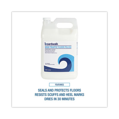 High Traffic Floor Polish, Apply 3 to 5 Coats per Application, Unscented, 1 gal Bottle