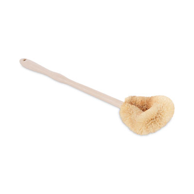 Commercial-Grade Toilet Bowl Brush, 17 Handle, Brown