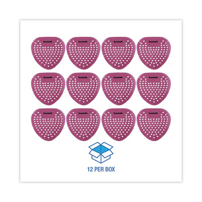 Gem Urinal Deodorizer Screen, Spiced Apple Scent, Red, 12/Box