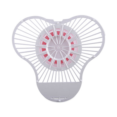 Urinal Screen with Para Deodorizer Block, Cherry Scent, 3 oz, Red/White, 12/Box