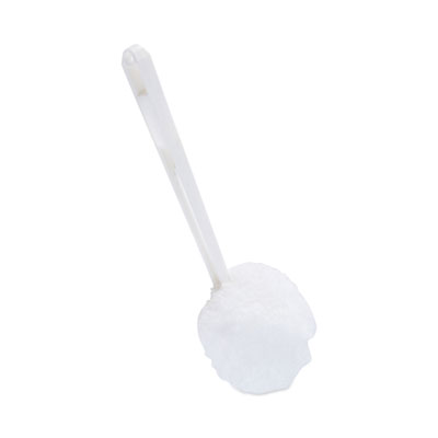 Deluxe Toilet Bowl Mop, 12" Handle, 2" Mop Head, White BWK00160EA