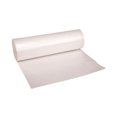 High Density Can Liners, 33 gal, 13 mic, 33 x 39, Natural, 25 Bags/Roll,  10 Rolls/Carton