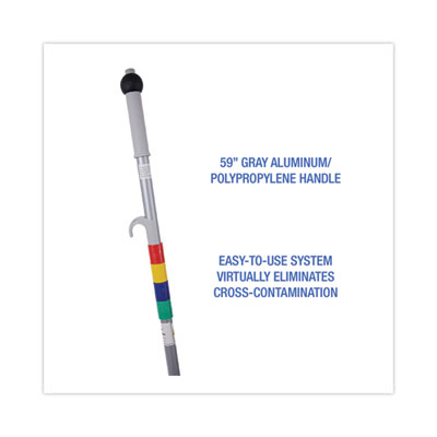 Bucketless Microfiber Mop System, 5 x 18 Blue Microfiber Head, 59