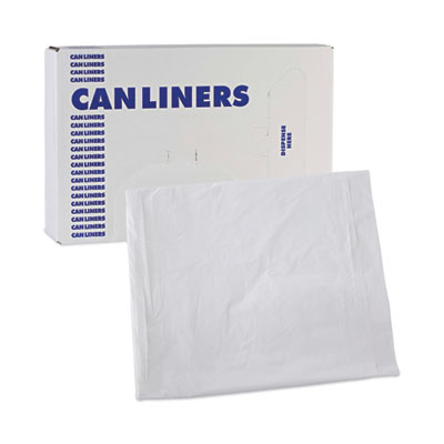 Linear Low Density Industrial Can Liners, 10 gal, 0.5 mil, 24