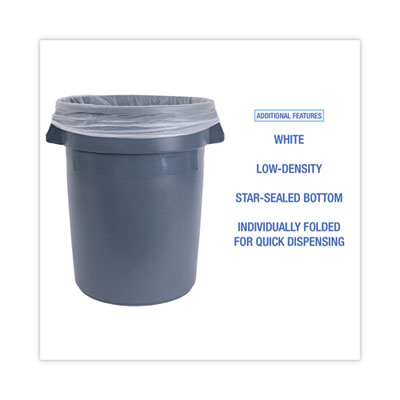 Linear Low Density Industrial Can Liners, 60 gal, 0.9 mil, 38