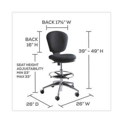 Metro Collection Extended-Height Chair, Supports Up to 250 lb, 23