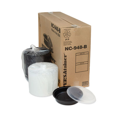 Newspring VERSAtainer Microwavable Containers, Vented Lid, 48 oz, 9