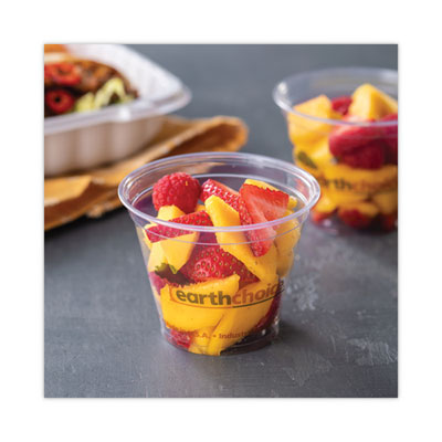EarthChoice Compostable Cold Cup, 9 oz, Plastic, Clear/Printed, 975/Carton