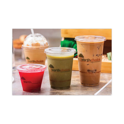 EarthChoice Compostable Cold Cup, 9 oz, Plastic, Clear/Printed, 975/Carton