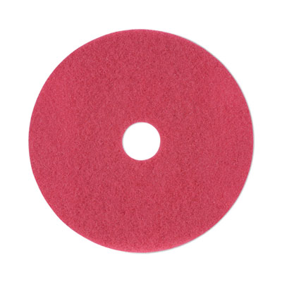 Buffing Floor Pads, 19" Diameter, Red, 5/Carton BWK4019RED