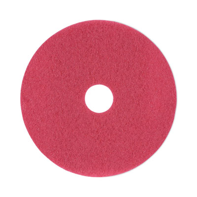 Buffing Floor Pads, 18" Diameter, Red, 5/Carton BWK4018RED