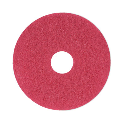 Buffing Floor Pads, 13" Diameter, Red, 5/Carton BWK4013RED