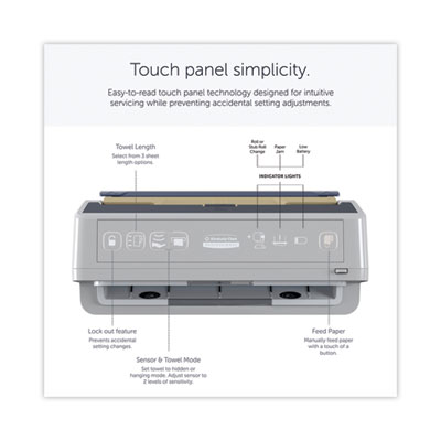 ICON Automatic Roll Towel Dispenser, 20.12 x 16.37 x 13.5, Silver Mosaic