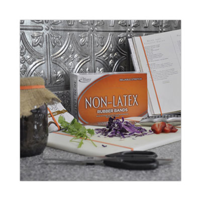 Alliance Non-Latex Rubber Bands, Size 19, 0.04" Gauge, Orange, 1 Lb Box, 1,440/box (ALL37196) ALL37196