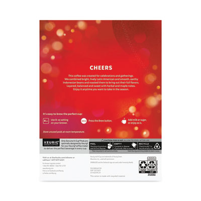 Holiday Blend Coffee, K-Cups, 22/Box, 4 Boxes/Carton