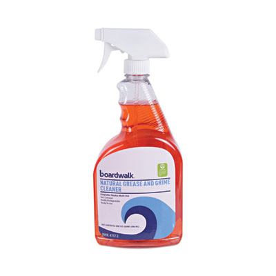 Boardwalk Green Natural Grease and Grime Cleaner, 32 oz Spray Bottle, 12/Carton BWK47612