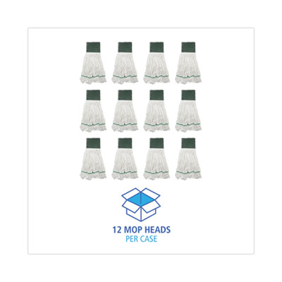 Loop End Rayon Mop Head, Rayon, Medium, 14 oz, White, Dozen