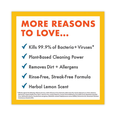 Disinfectant Cleaner, Lemon Scent, 128 oz Bottle