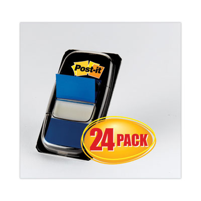 1" Flags Value Pack, Blue, 50 Flags/Dispenser, 24 Dispensers/Pack MMM680224