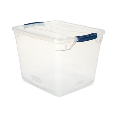 Advantus Super Stacker Divided Storage Box with Blue Tray & Handles