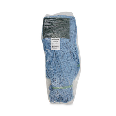 Mop Head, Premium Standard Head, Cotton/Rayon Fiber, Medium, Blue, 12/Carton