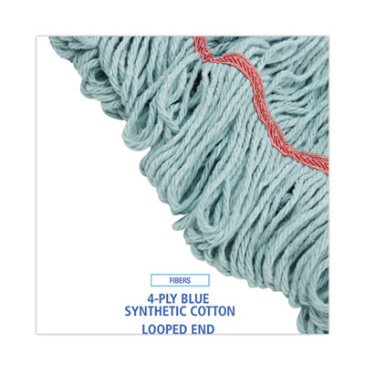 EchoMop with Looped-End Wet Head, Synthetic/Cotton, Large, Blue