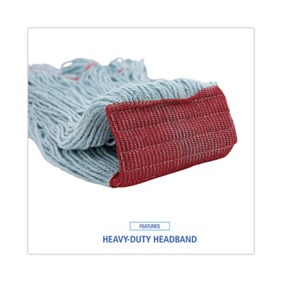 EchoMop with Looped-End Wet Head, Synthetic/Cotton, Large, Blue