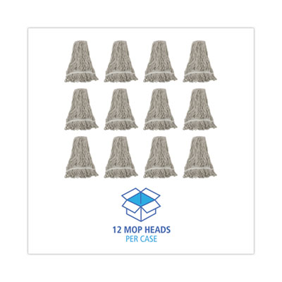 Mop Head, Loop Web/Tailband, Value Standard, Cotton, No. 32, White, 12/Carton