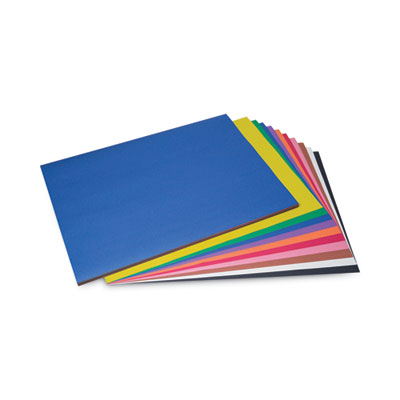 Construction Paper, 58 lb Text Weight, 18 x 24, Assorted, 50/Pack PAC6517