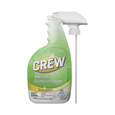 Crew Bathroom Disinfectant Cleaner, Floral Scent, 32 oz Spray Bottle, 4/Carton DVOCBD540199