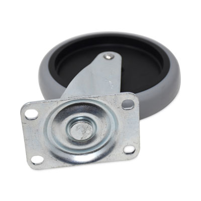 Replacement Bayonet-Stem Swivel Casters, Swivel Mount Plate, 5